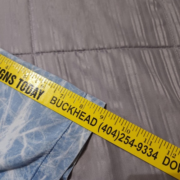 Guess Mens XL Blue Abstract Print Shirt Slim Fit - Picture 10 of 11